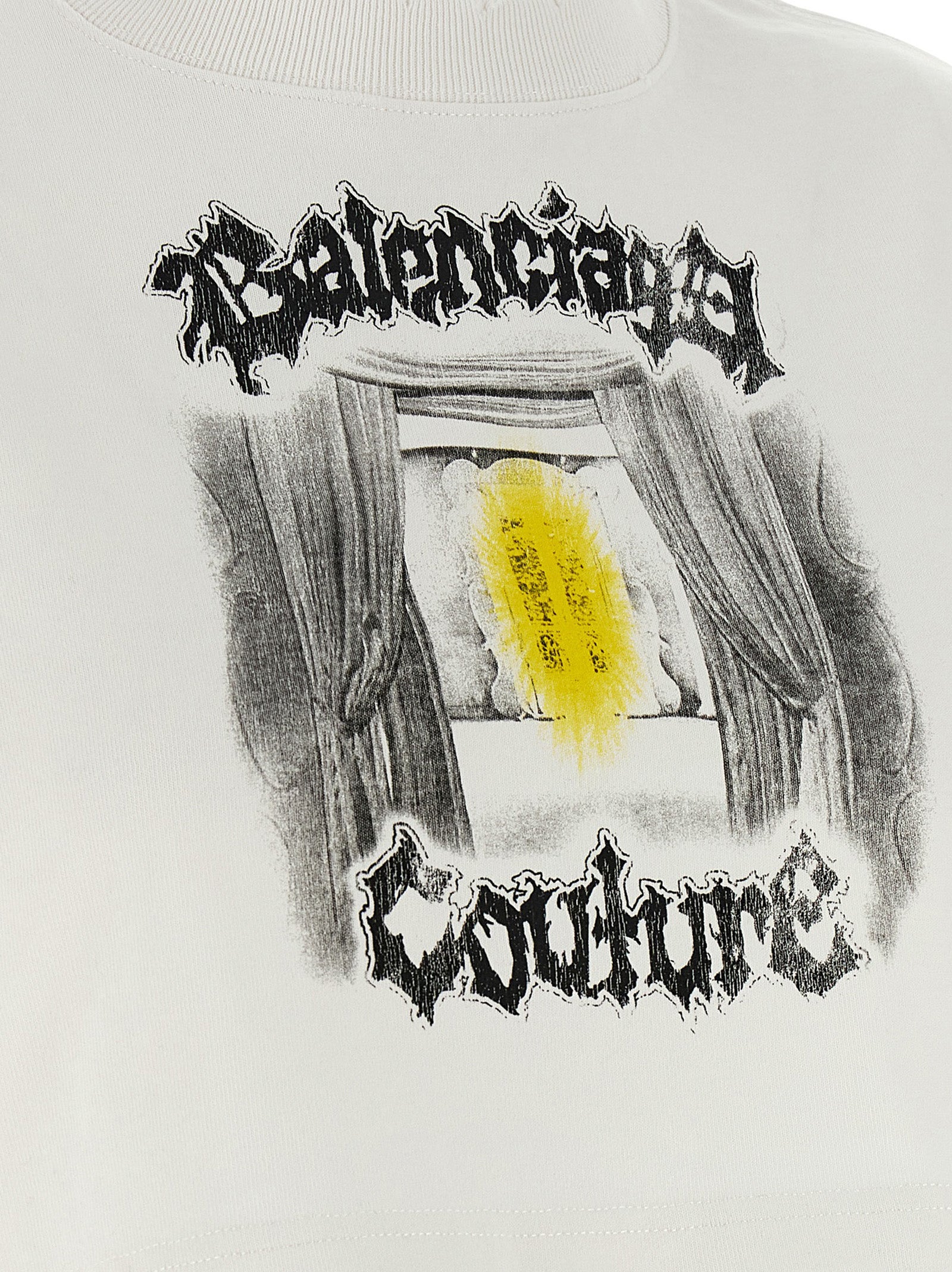 Cropped T-Shirt White Cotton