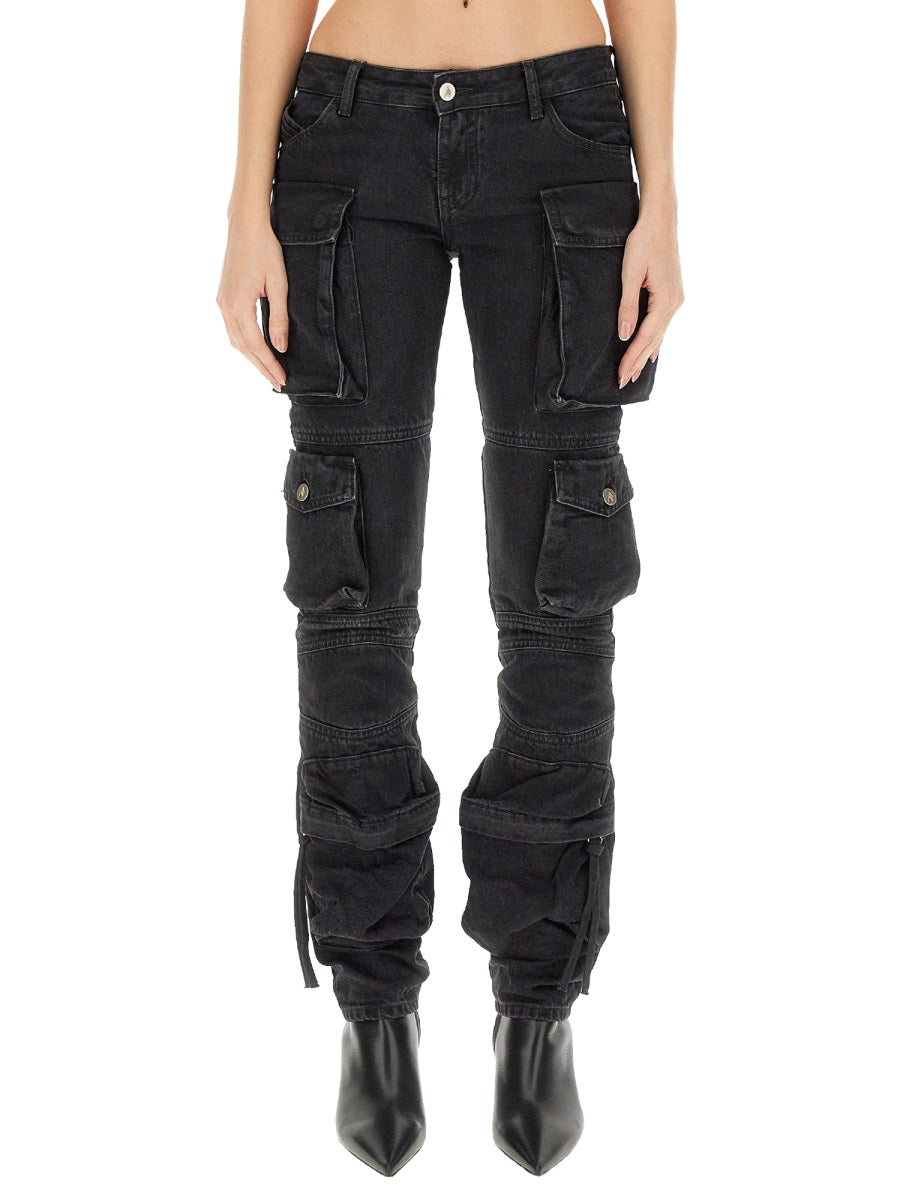 Cargo Jeans Black Cotton