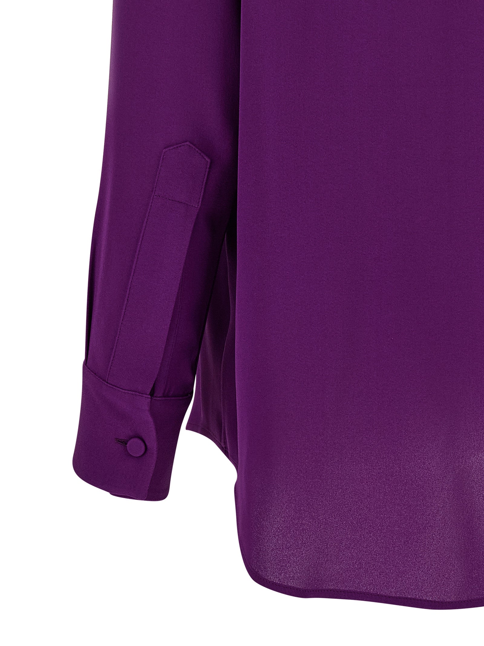 Shirt With Scarf Purple Silk Shirt, Blouse