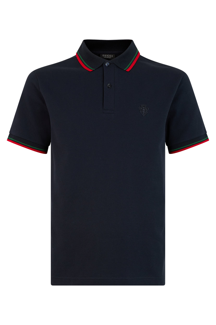 Short-Sleeved Polo Blue Cotton Shirts