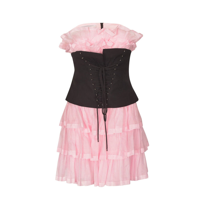 Philosophy Di Lorenzo Serafini Mini Dress Pink Cotton
