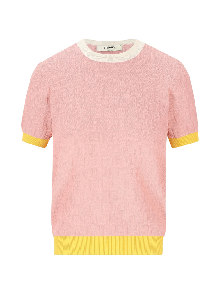 Pull Color Block Ff W0s Magnolia Maglia