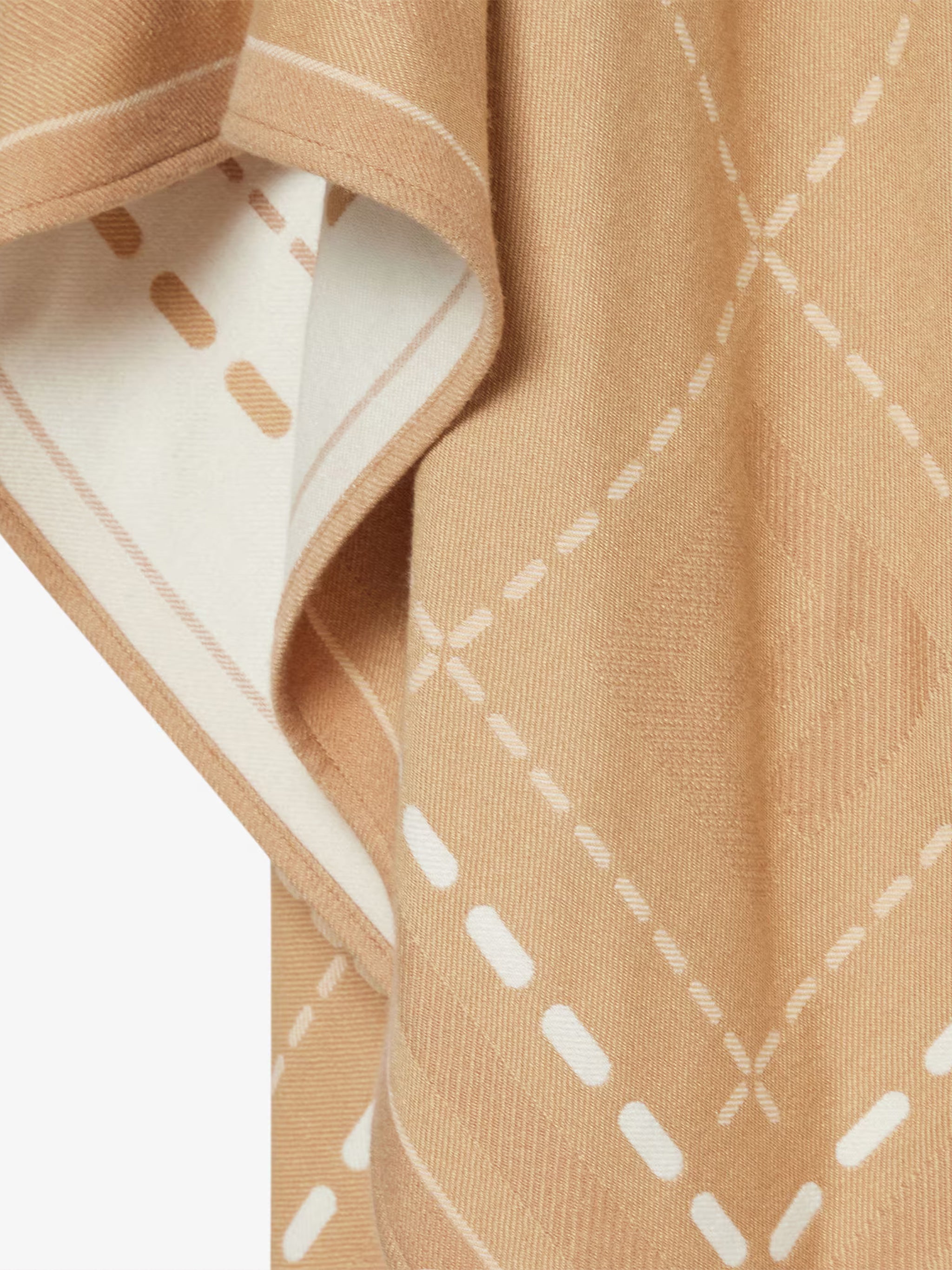 Poncho Macro Check Se Brown Sciarpa