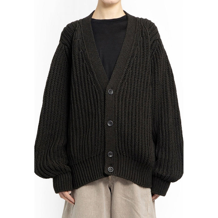 Lemaire Knit Cotton Cardigan Brown
