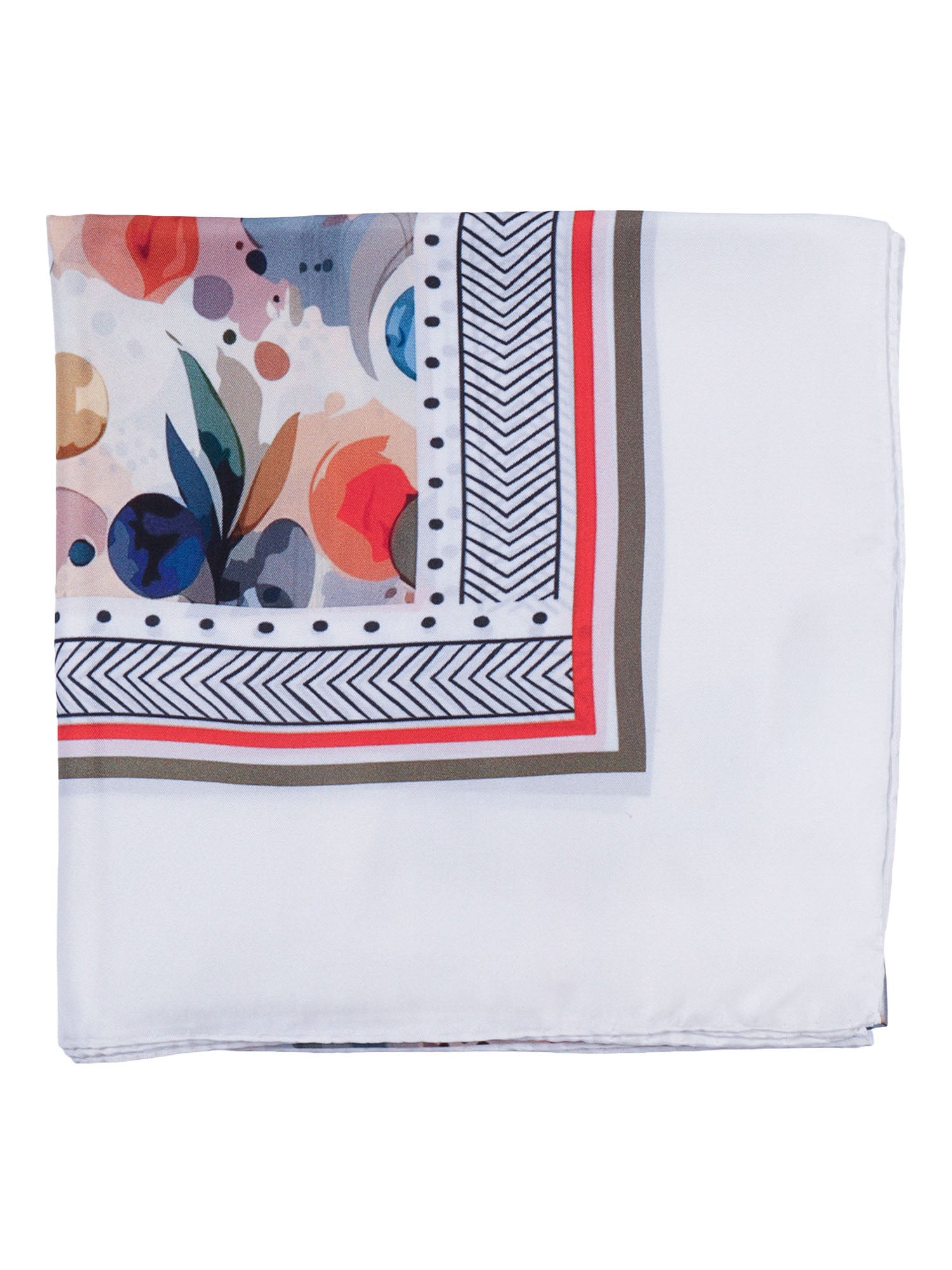 Oceano Stole White Silk Scarf