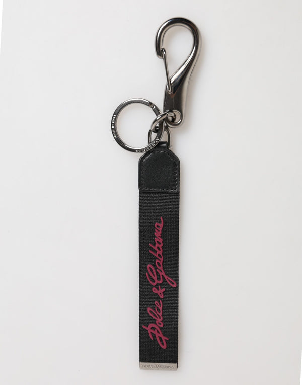Dolce & Gabbana 80% Polyester key case in black