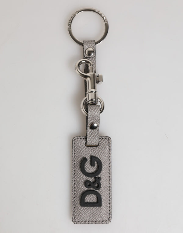 Dolce & Gabbana 100% Calf Leather key case in gray