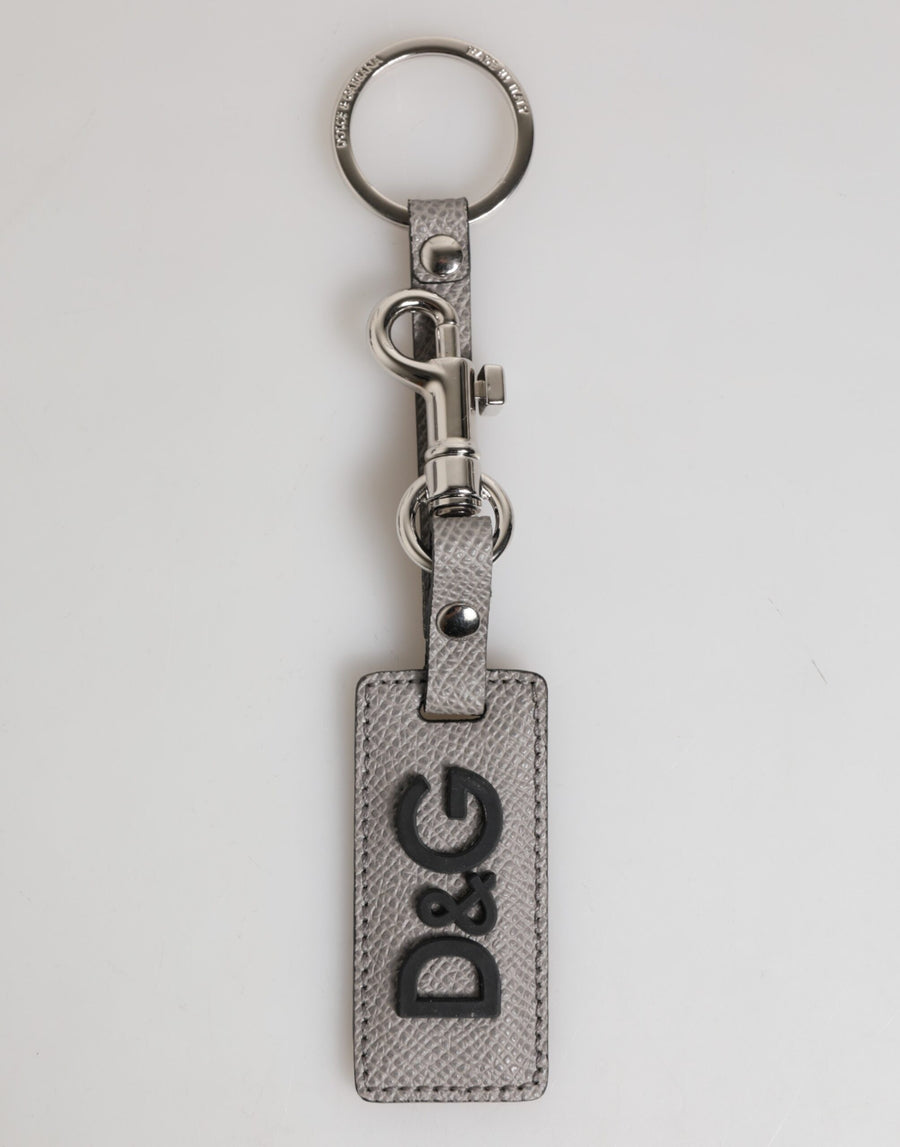 Dolce & Gabbana 100% Calf Leather key case in gray