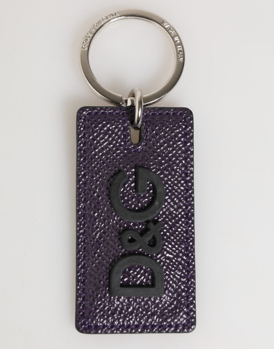 Dolce & Gabbana 100% Calf Leather key case in purple