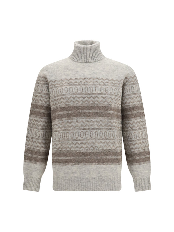 Brunello Cucinelli 55% Alpaca Vicugna Pacos sweater in gray