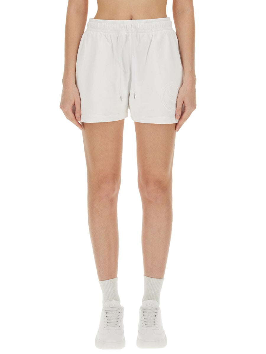 Logo Detail Cotton Shorts White