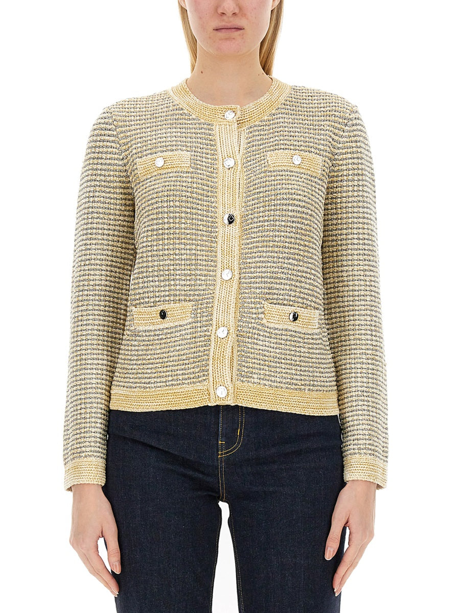 Ivory Knit Cardigan Kendra Main Body: Viscose Jumpers