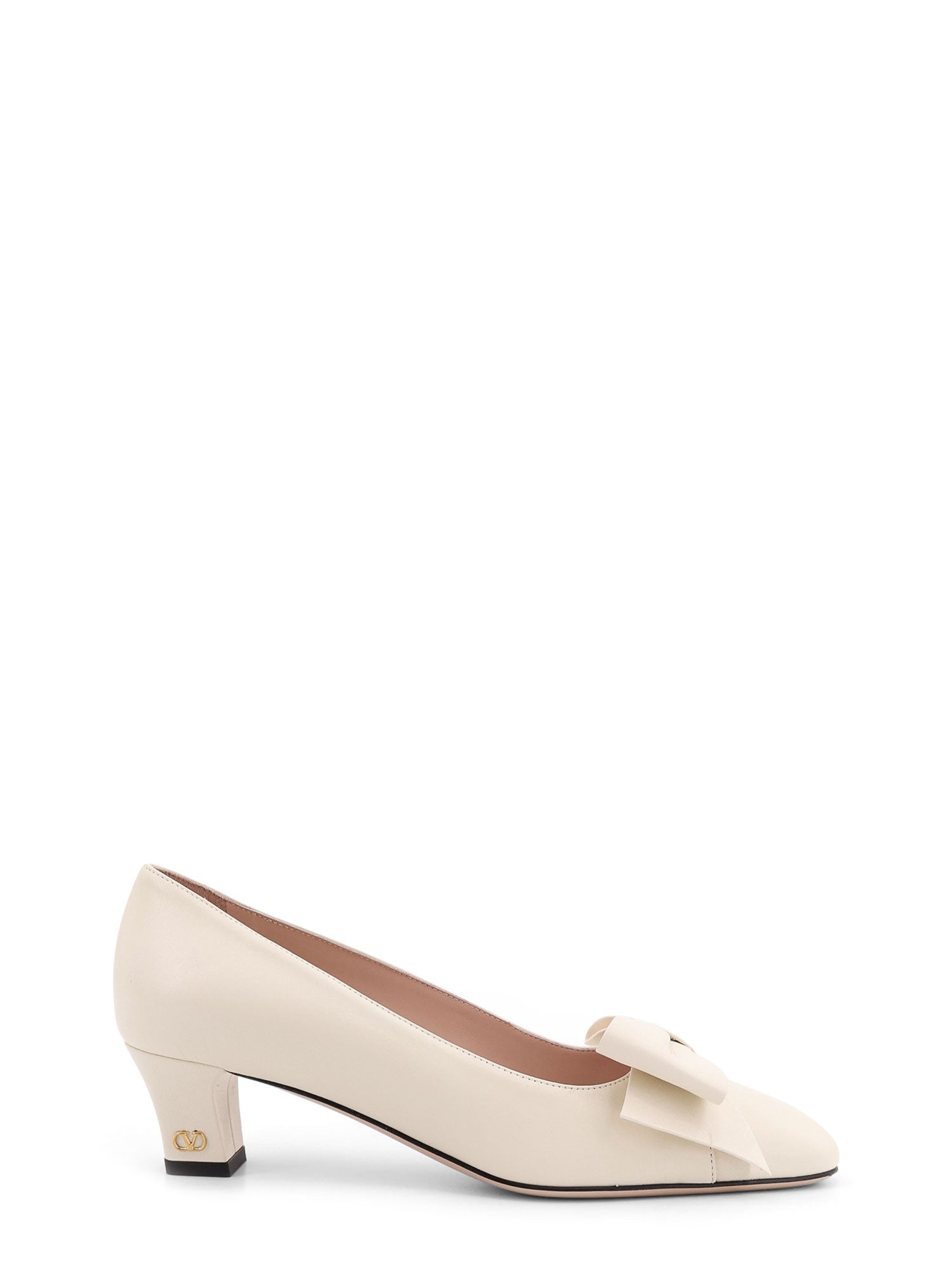 Valentino Garavani With Heel Beige Pelle
