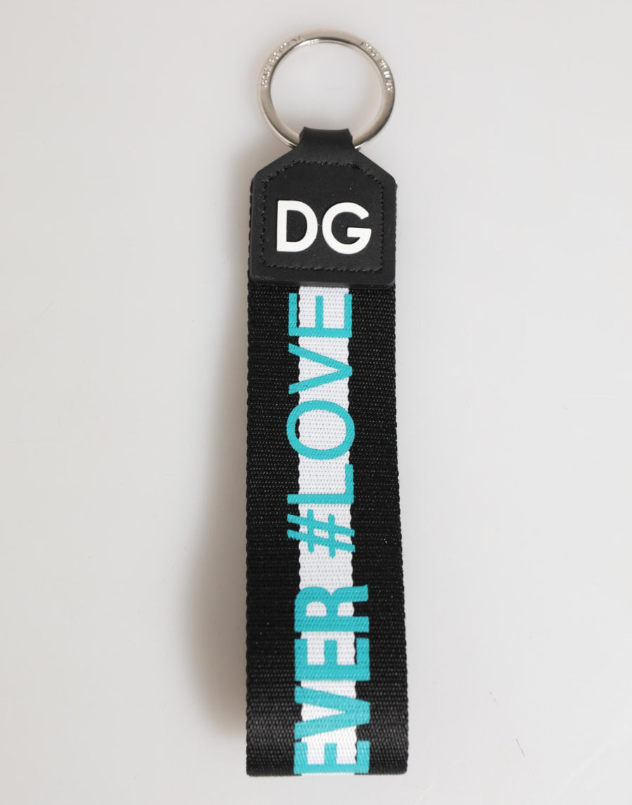 Dolce & Gabbana 90% Polyester 10% PVC key case in black