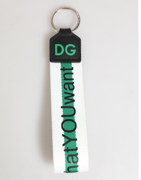 Dolce & Gabbana 90% Polyester key case in green