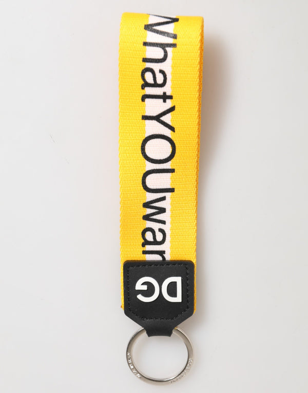 Dolce & Gabbana 90% Polyester 10% PVC keychain in yellow