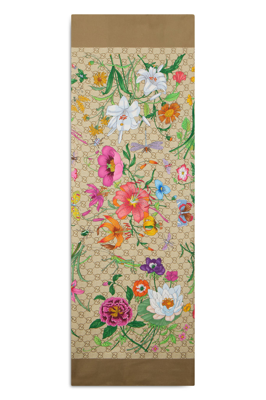 Silk Scarf Beige-Ebony Beige/ebony