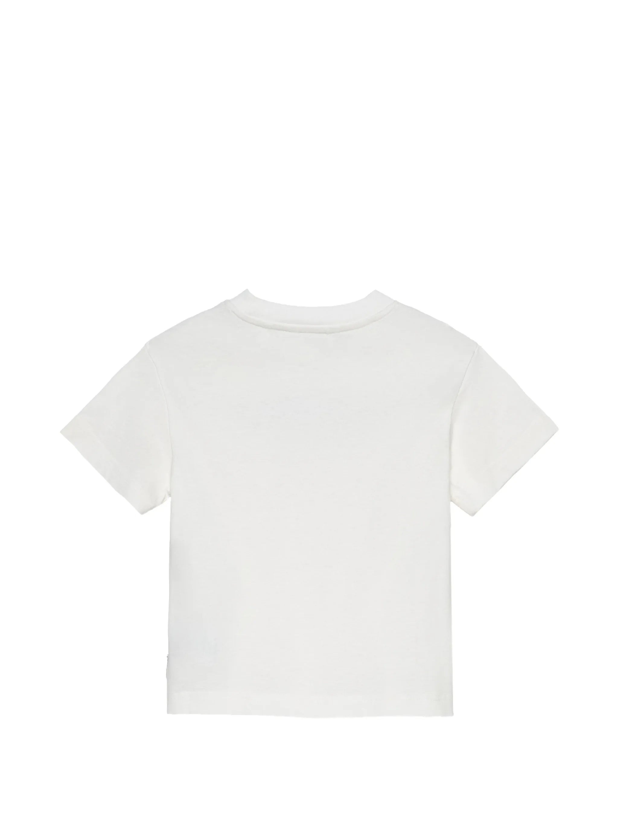 Neck Logo Brushed Tee Reg White T-shirt