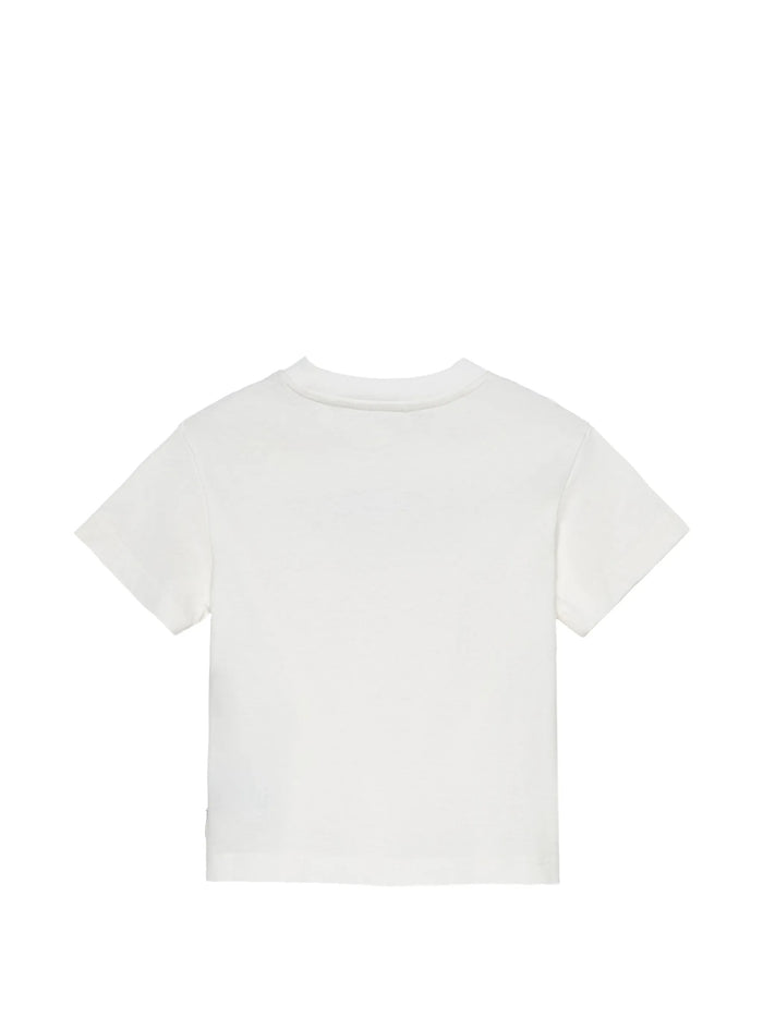 Neck Logo Brushed Tee Reg White T-shirt