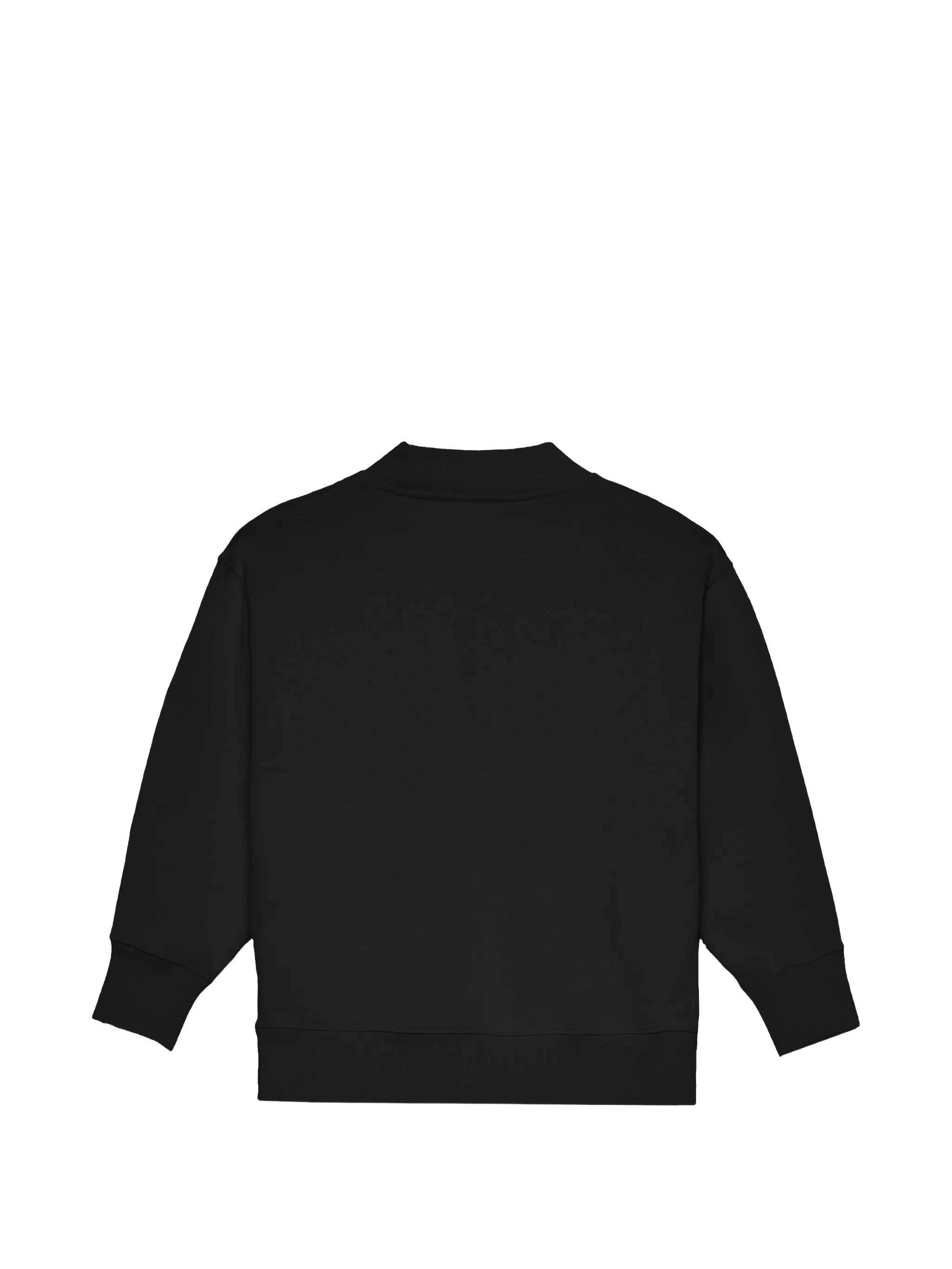 Neck Logo Brushed Reg. Crew Black Felpa