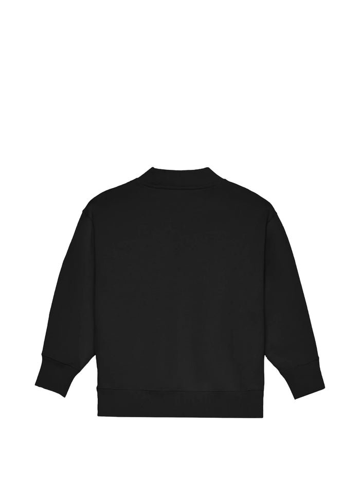 Neck Logo Brushed Reg. Crew Black Felpa