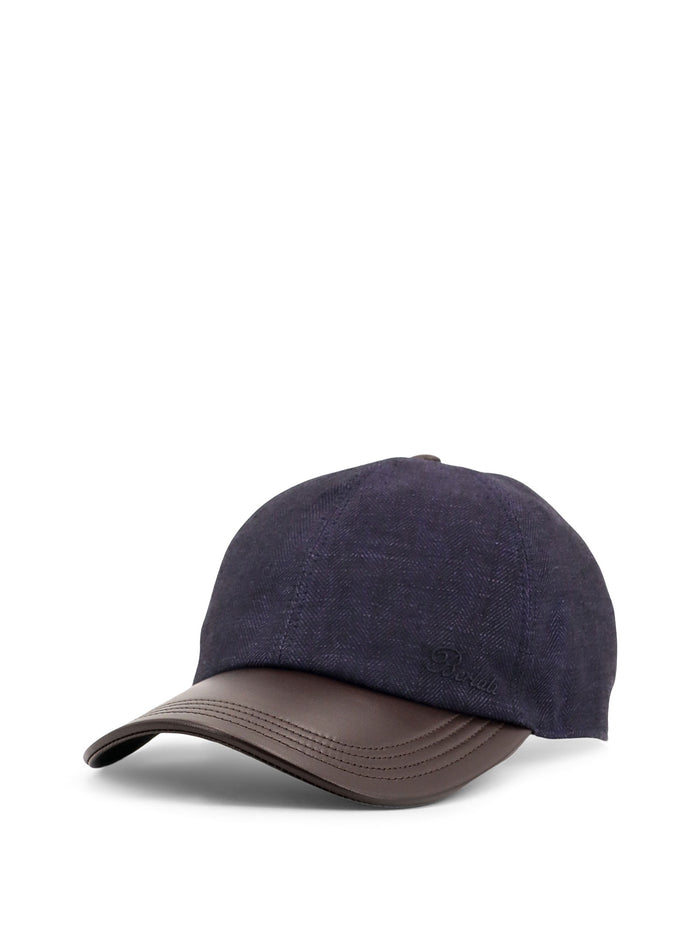 Berluti Hats Blue Lino/pelle