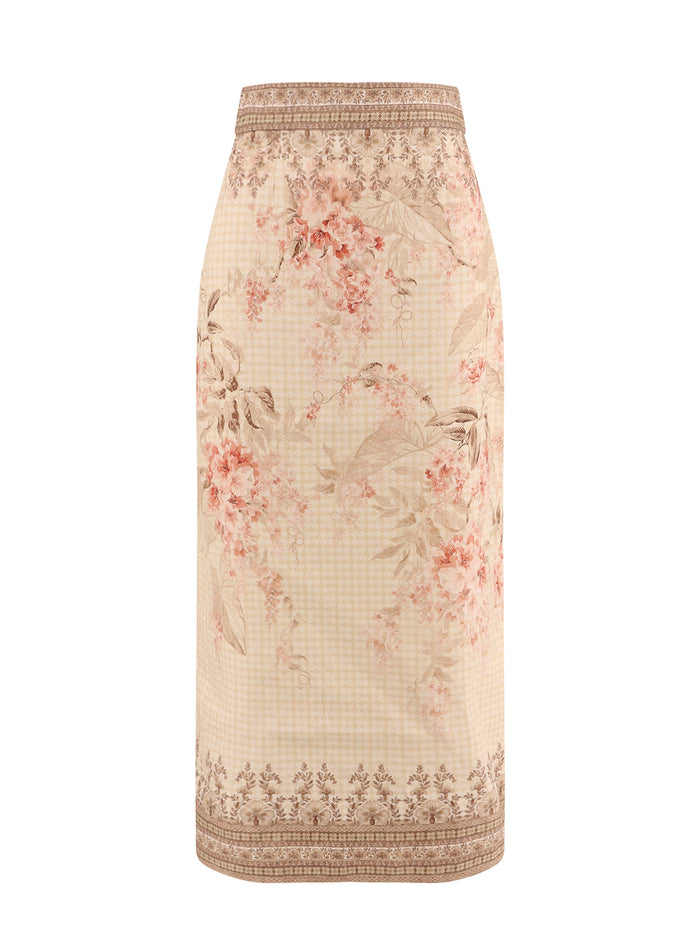 Zimmermann Skirts Pink Lino