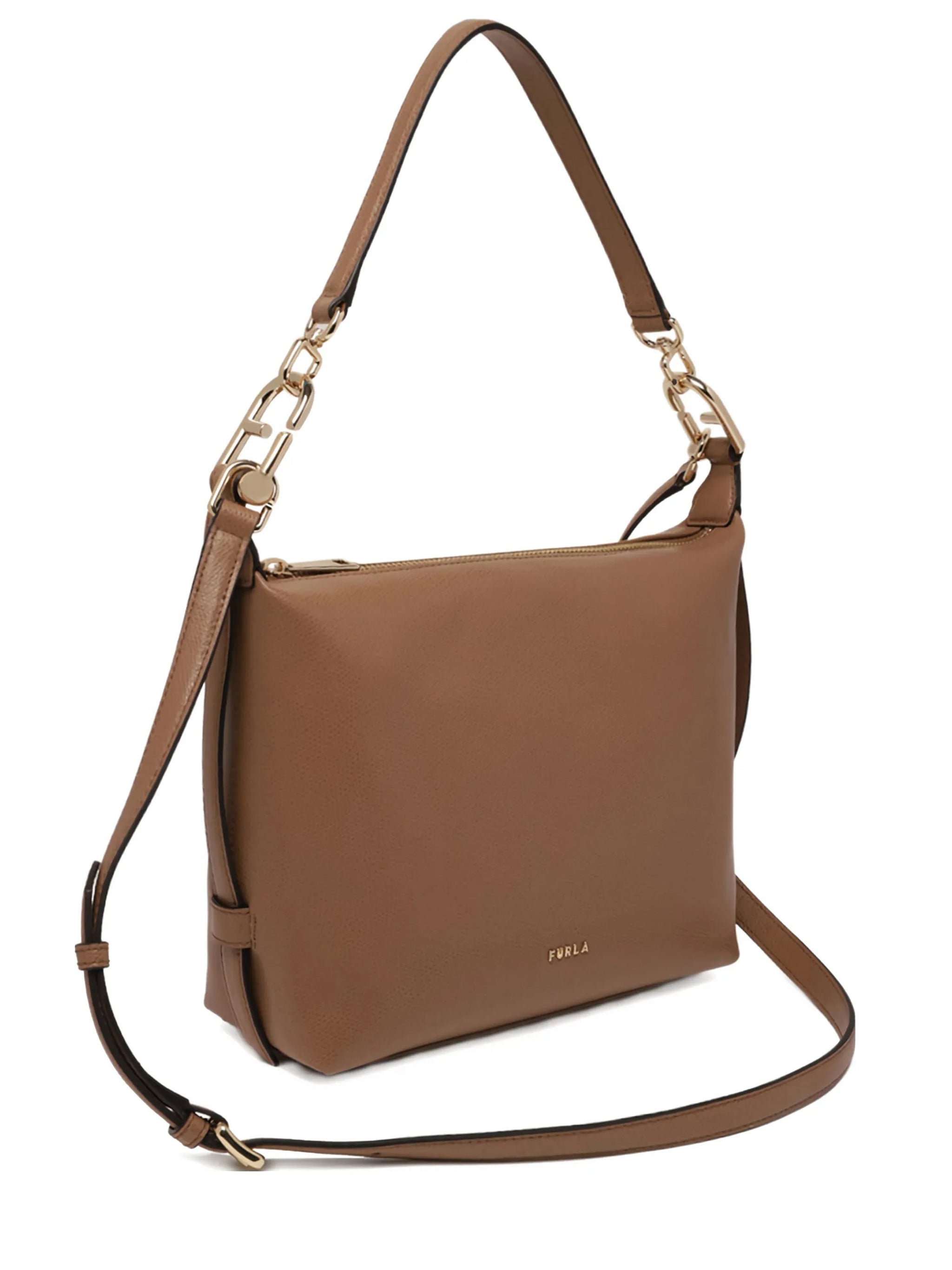 Tonie Mini Hobo Brown Leather Interno:pl Borsa
