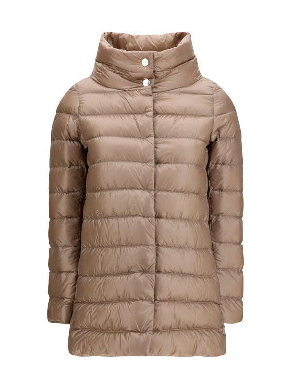 Herno 100% Polyester down jacket in beige