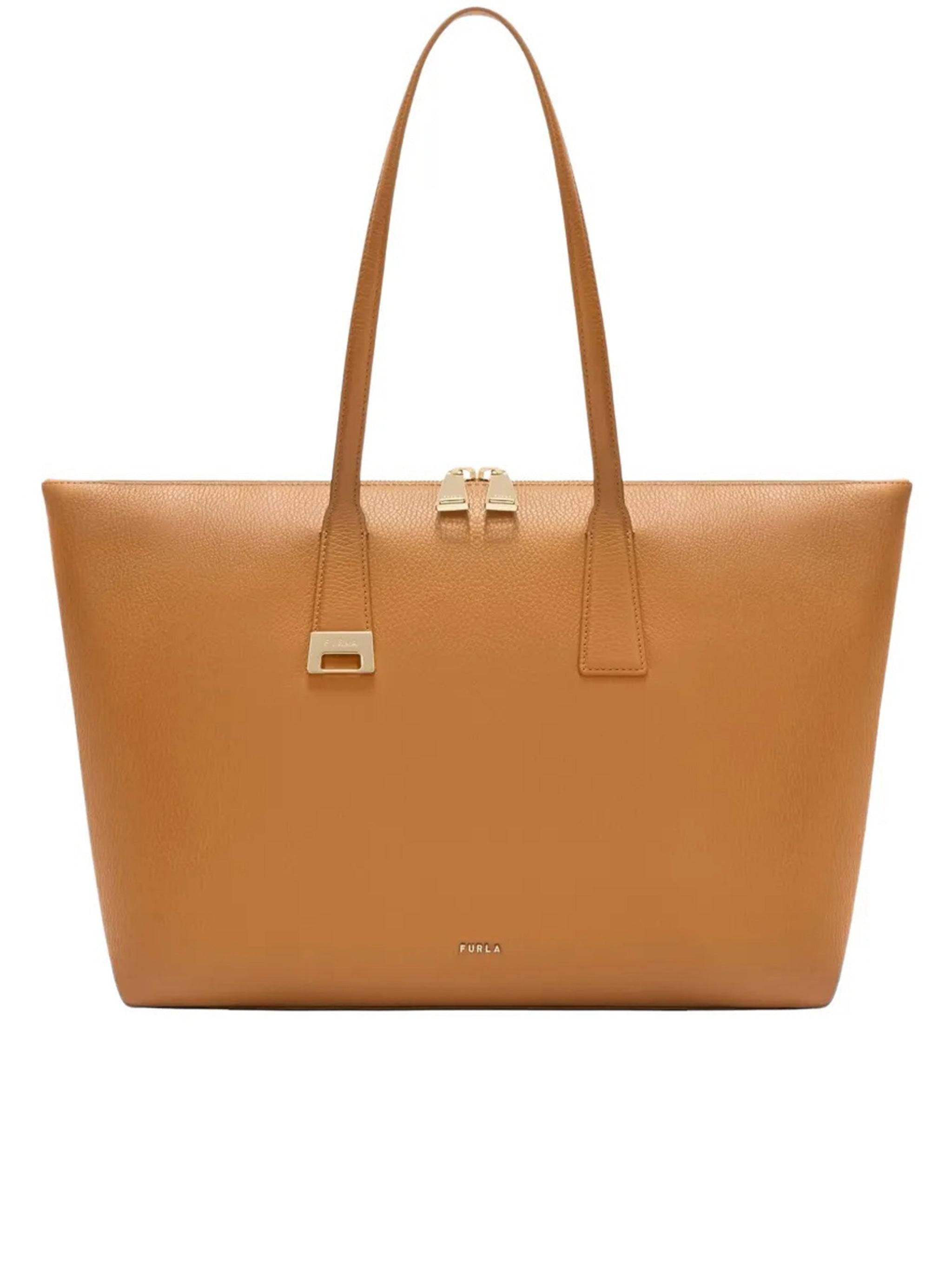 Olivia L Tote Brown Leather Interno:pl Borsa