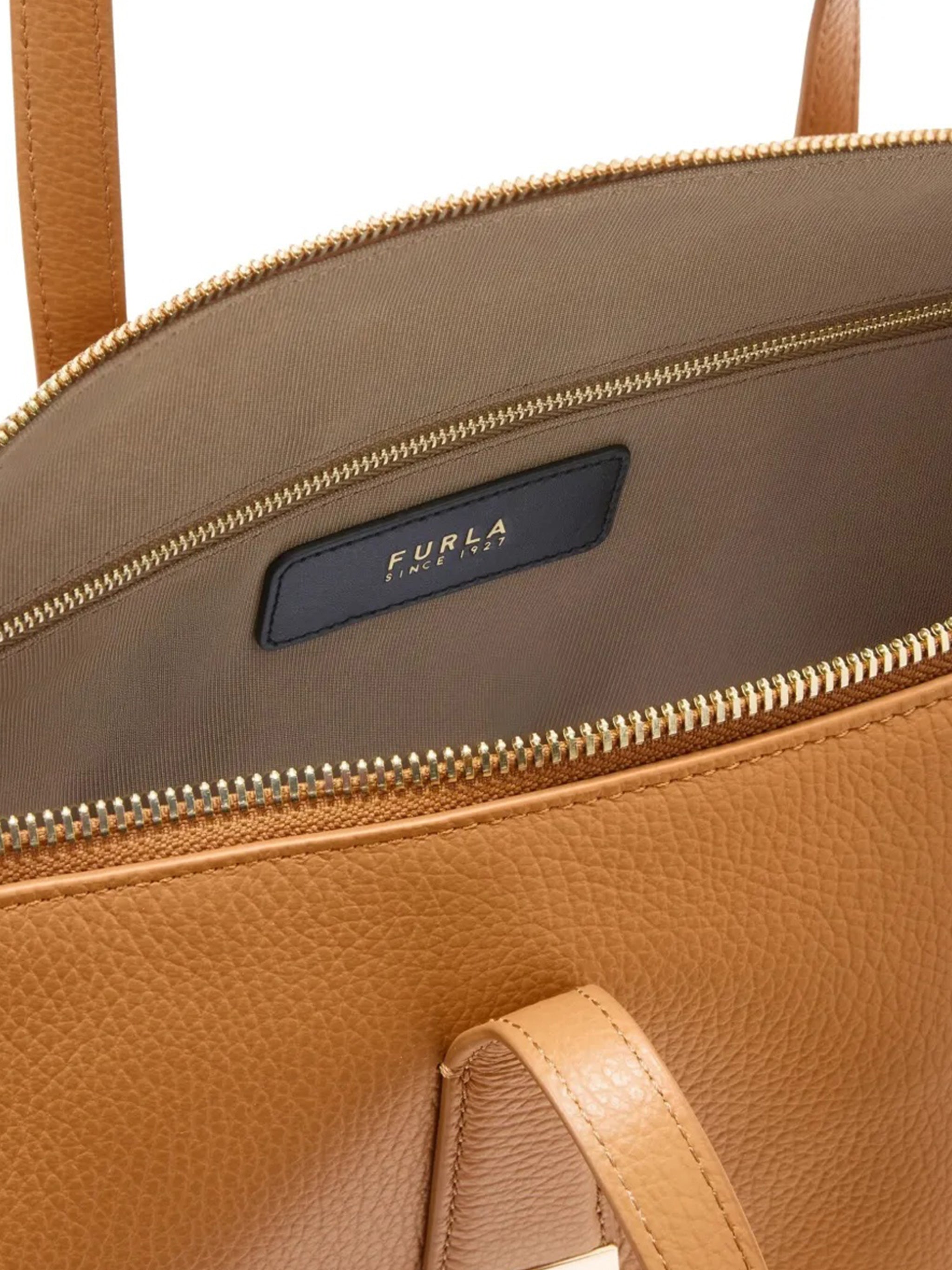 Olivia L Tote Brown Leather Interno:pl Borsa