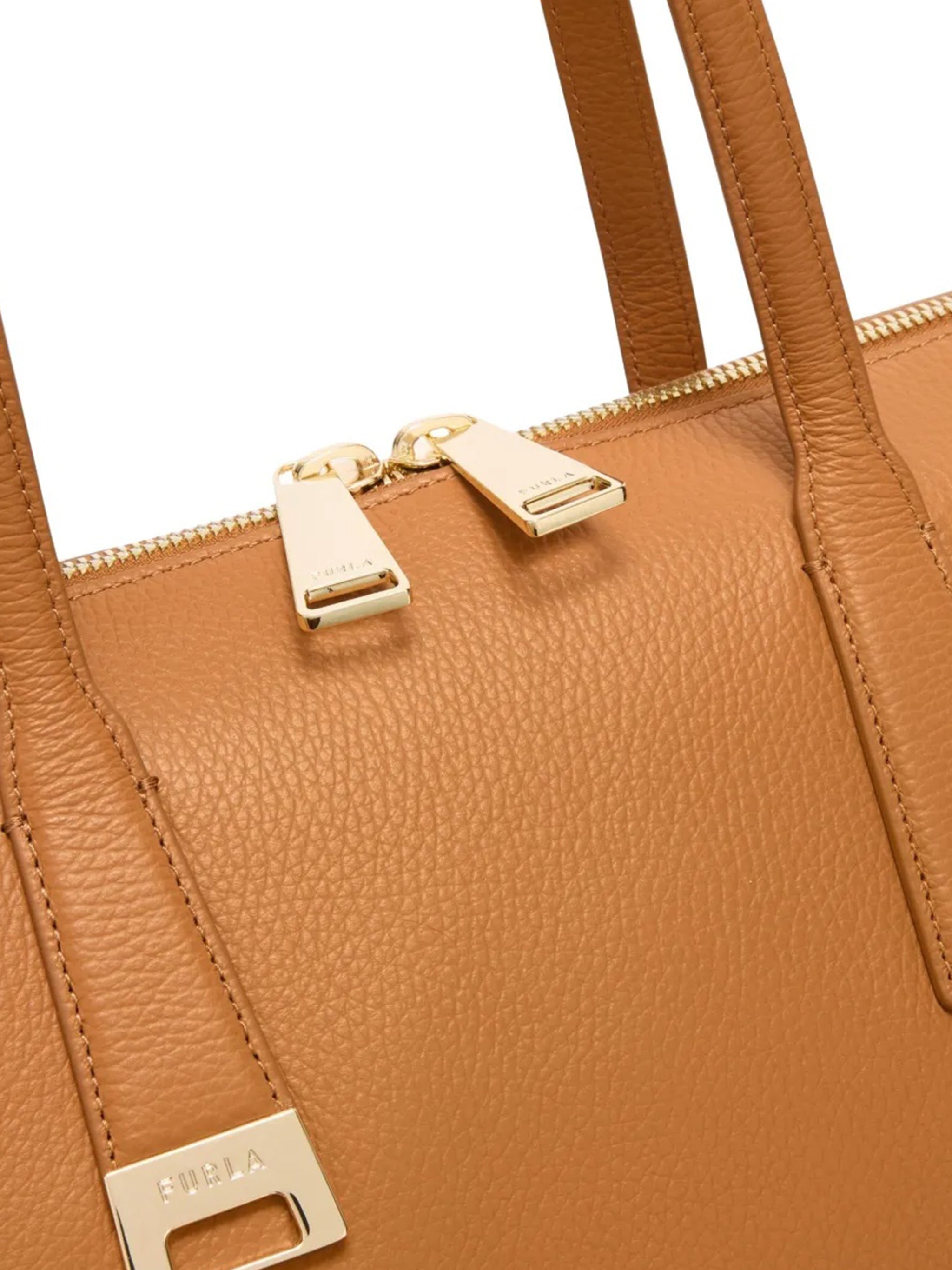 Olivia L Tote Brown Leather Interno:pl Borsa