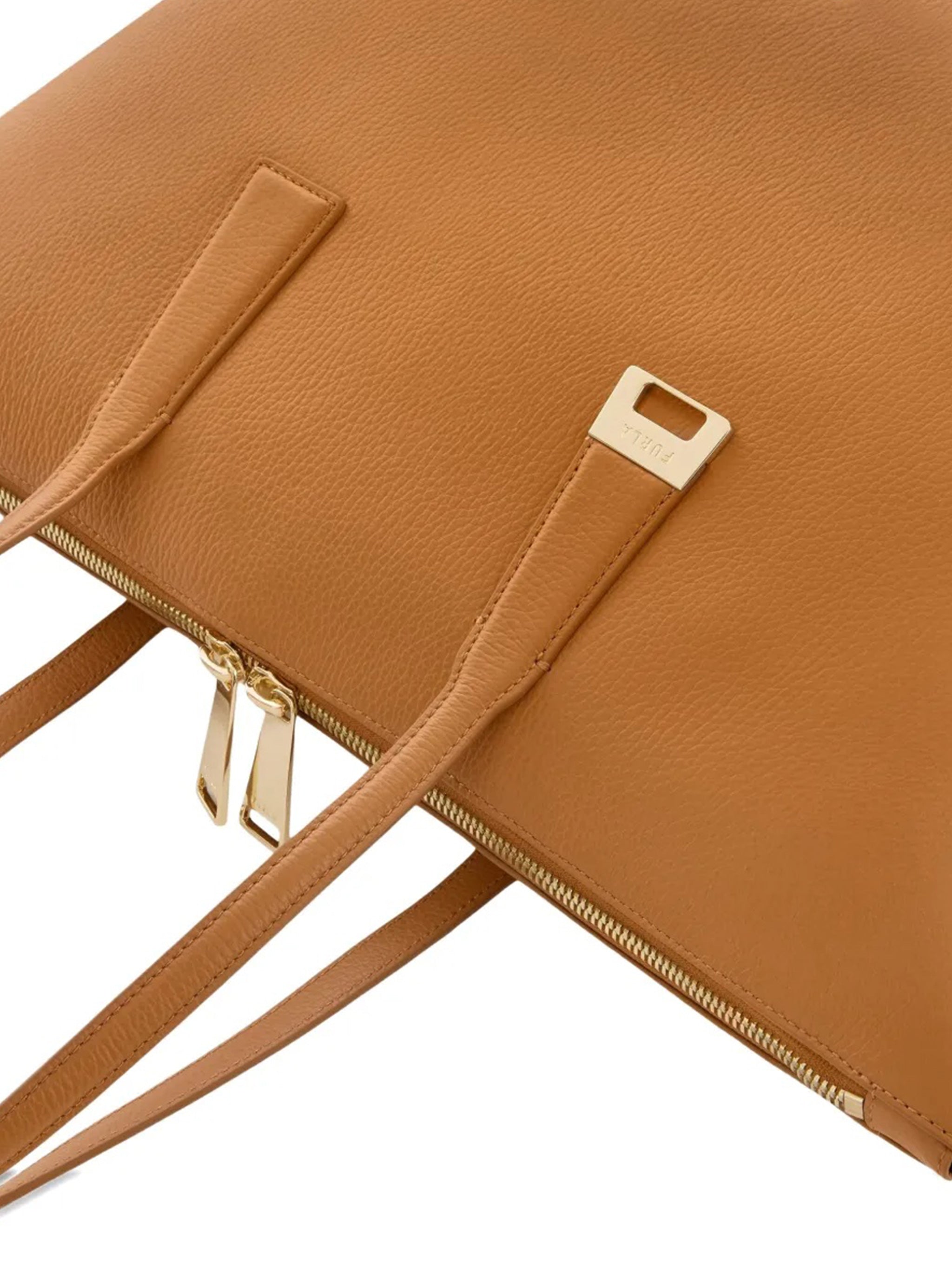 Olivia L Tote Brown Leather Interno:pl Borsa