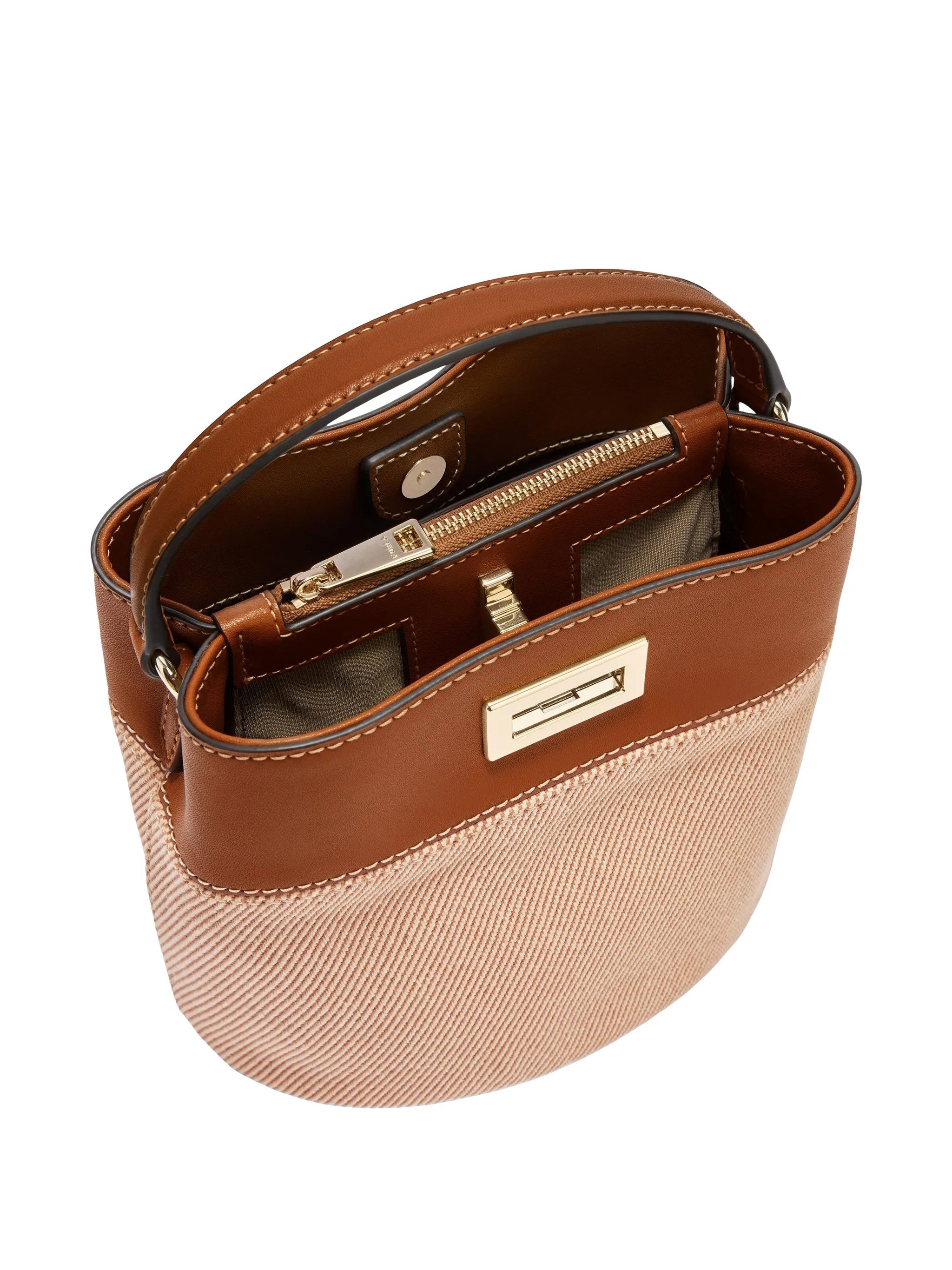 Amelia Mini Bucket Brown Borsa