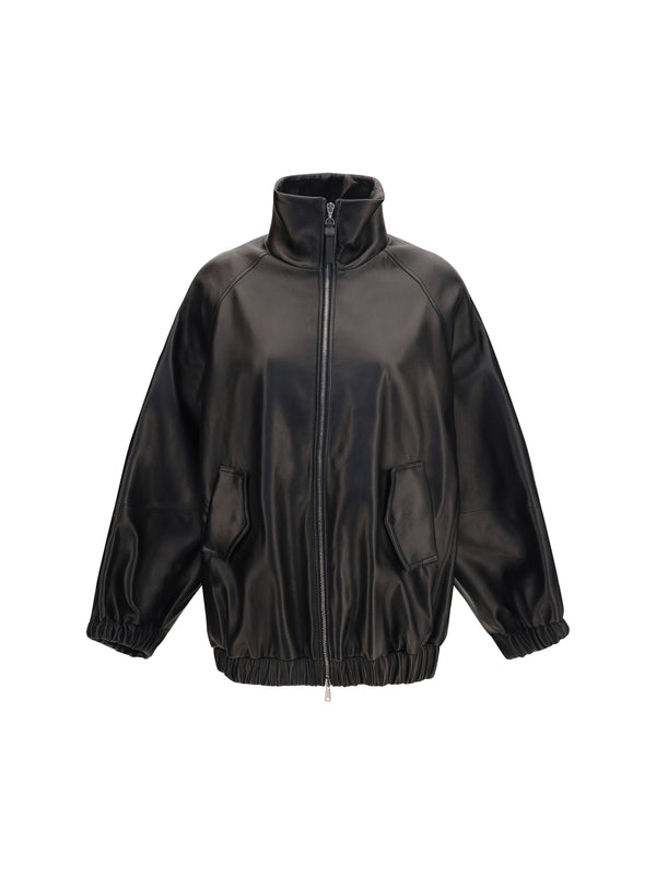 Leather Jacket Black Lamb Ovis Aries