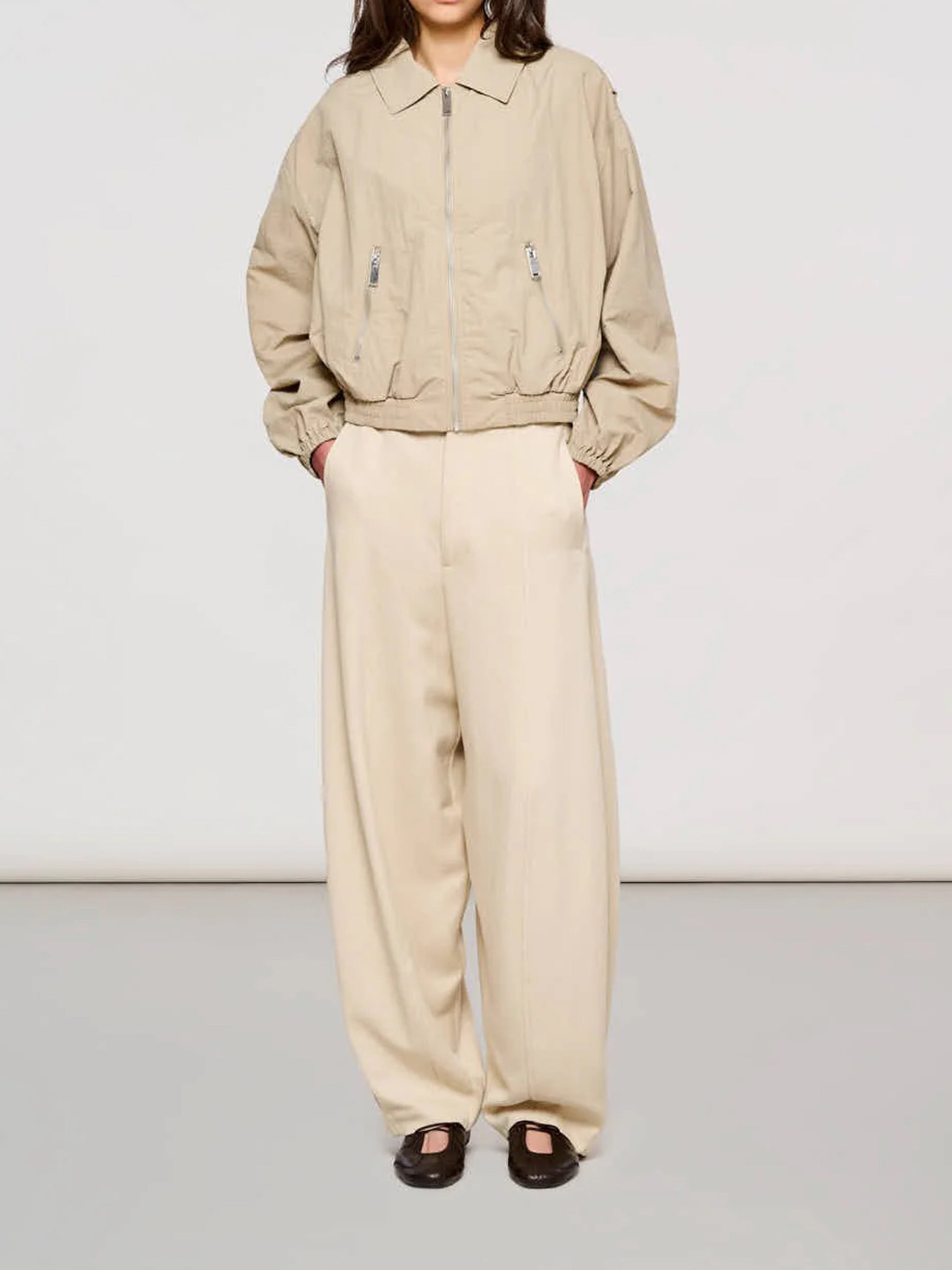 Bomber Compact Nylon Nude & Neutrals Giacca