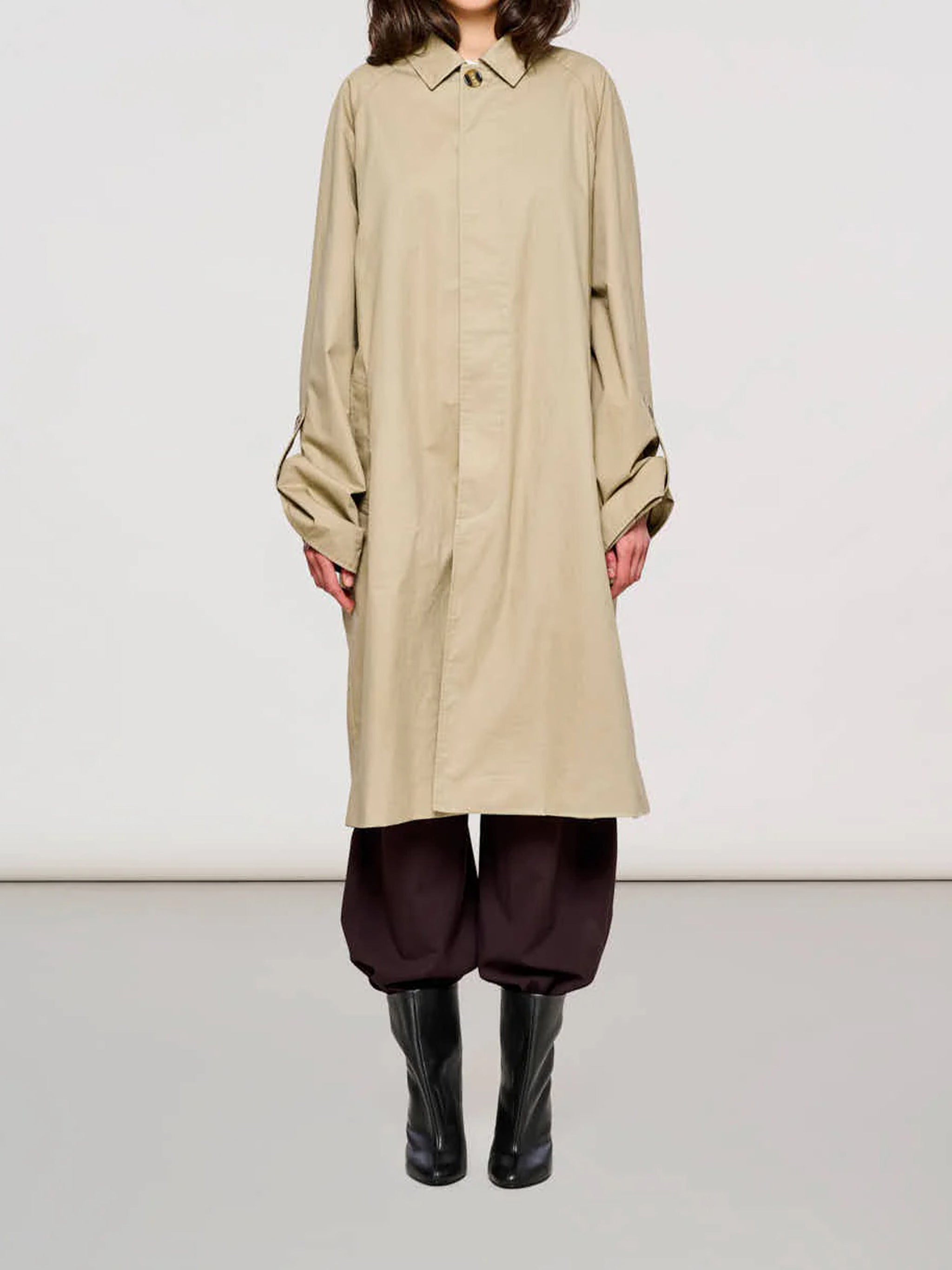 Trench Cotone Smerigliato Nude & Neutrals