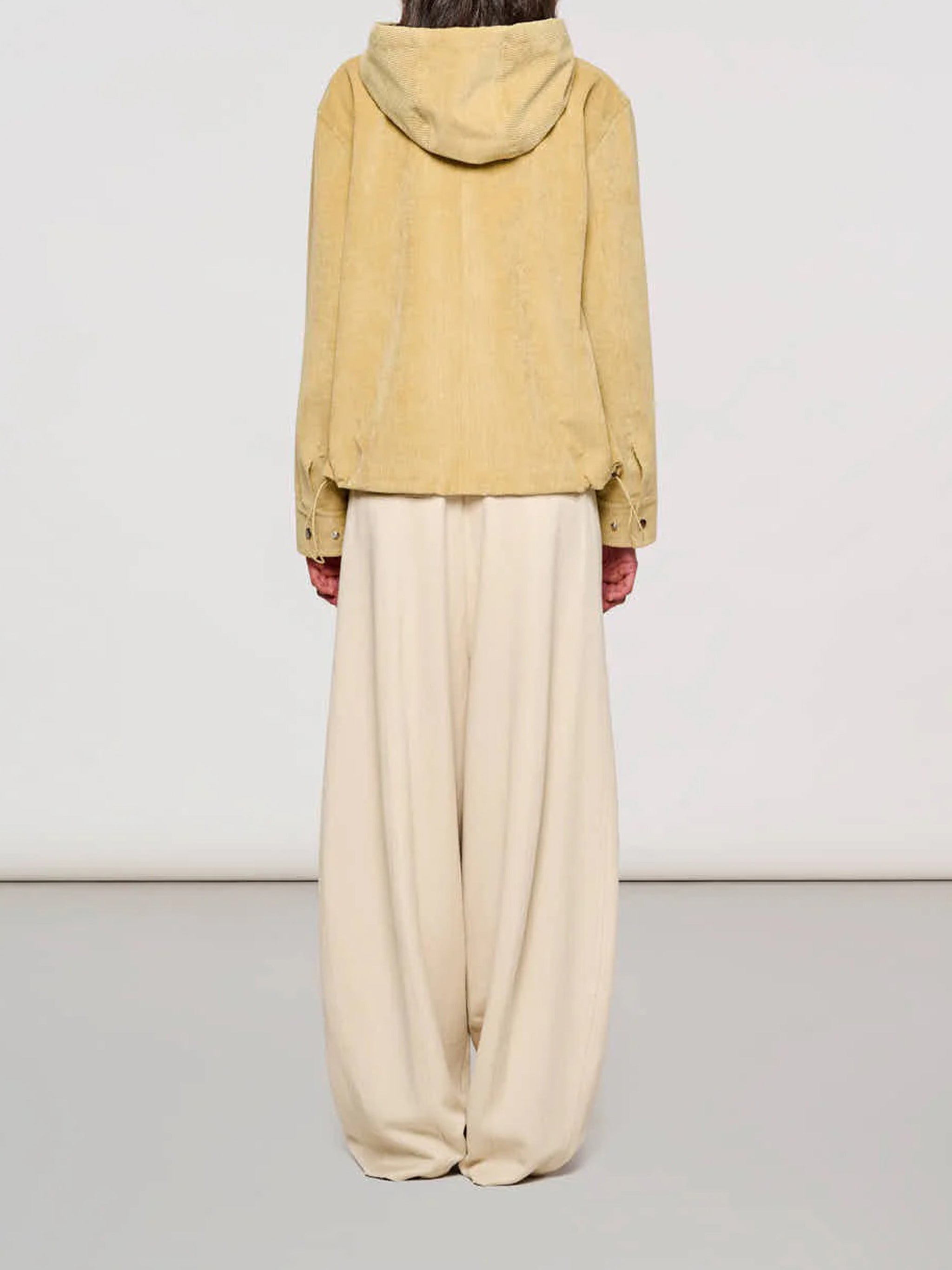 Parka Velluto Laminato Green Cappotto