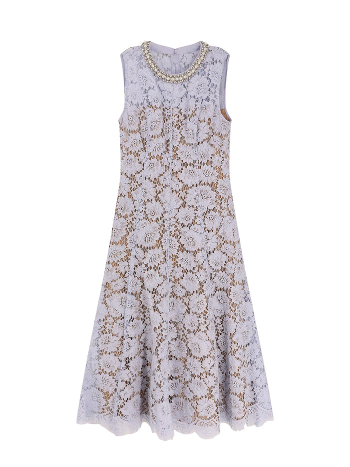 Self Portrait Dresses Blue Poliammide Cotone Viscosa