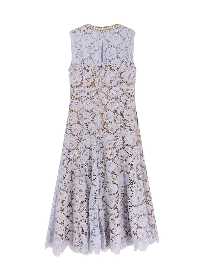 Self Portrait Dresses Blue Poliammide Cotone Viscosa