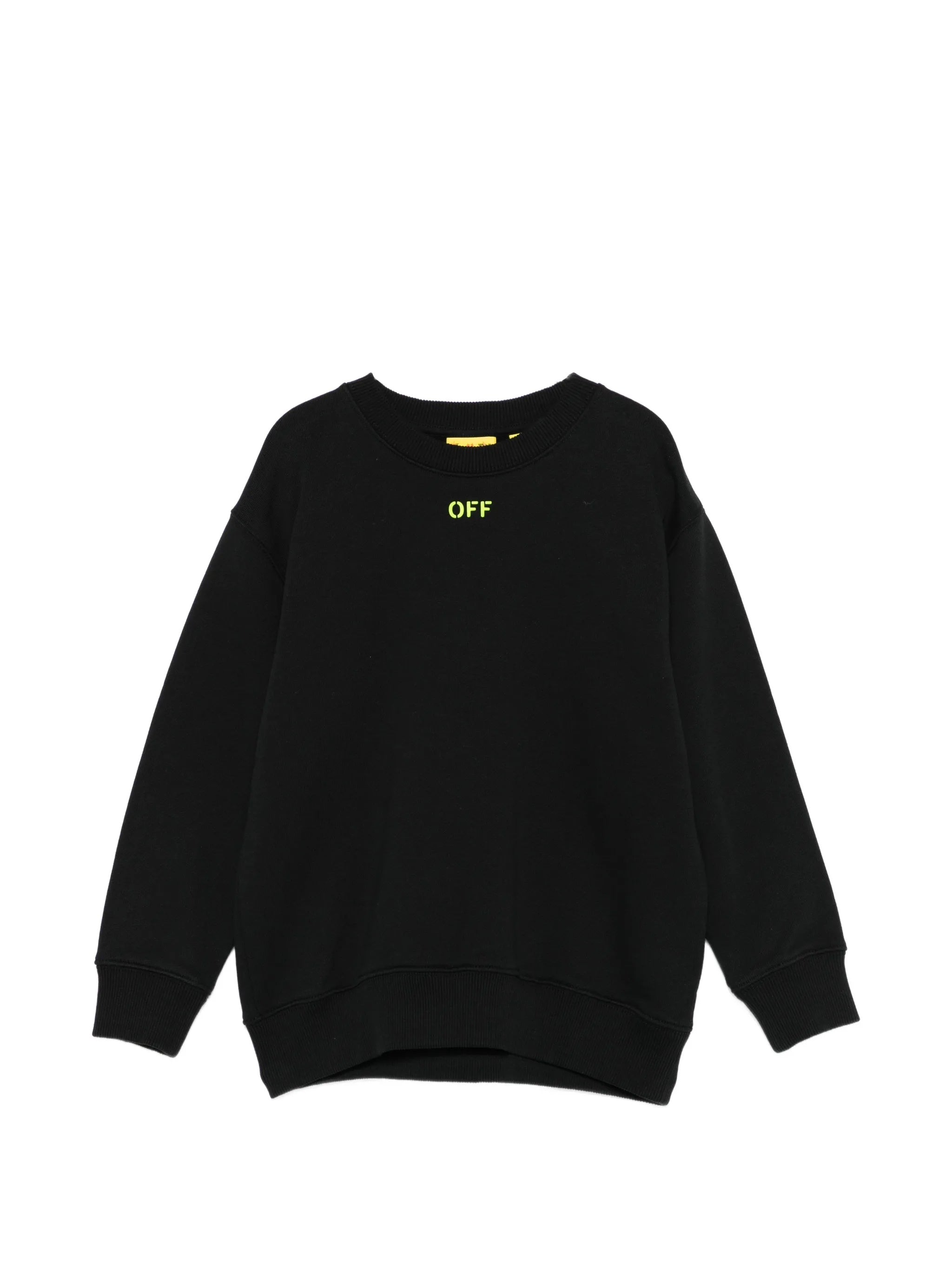 Off Diag Crewneck Black Felpa