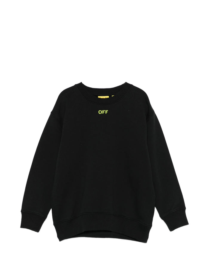 Off Diag Crewneck Black Felpa