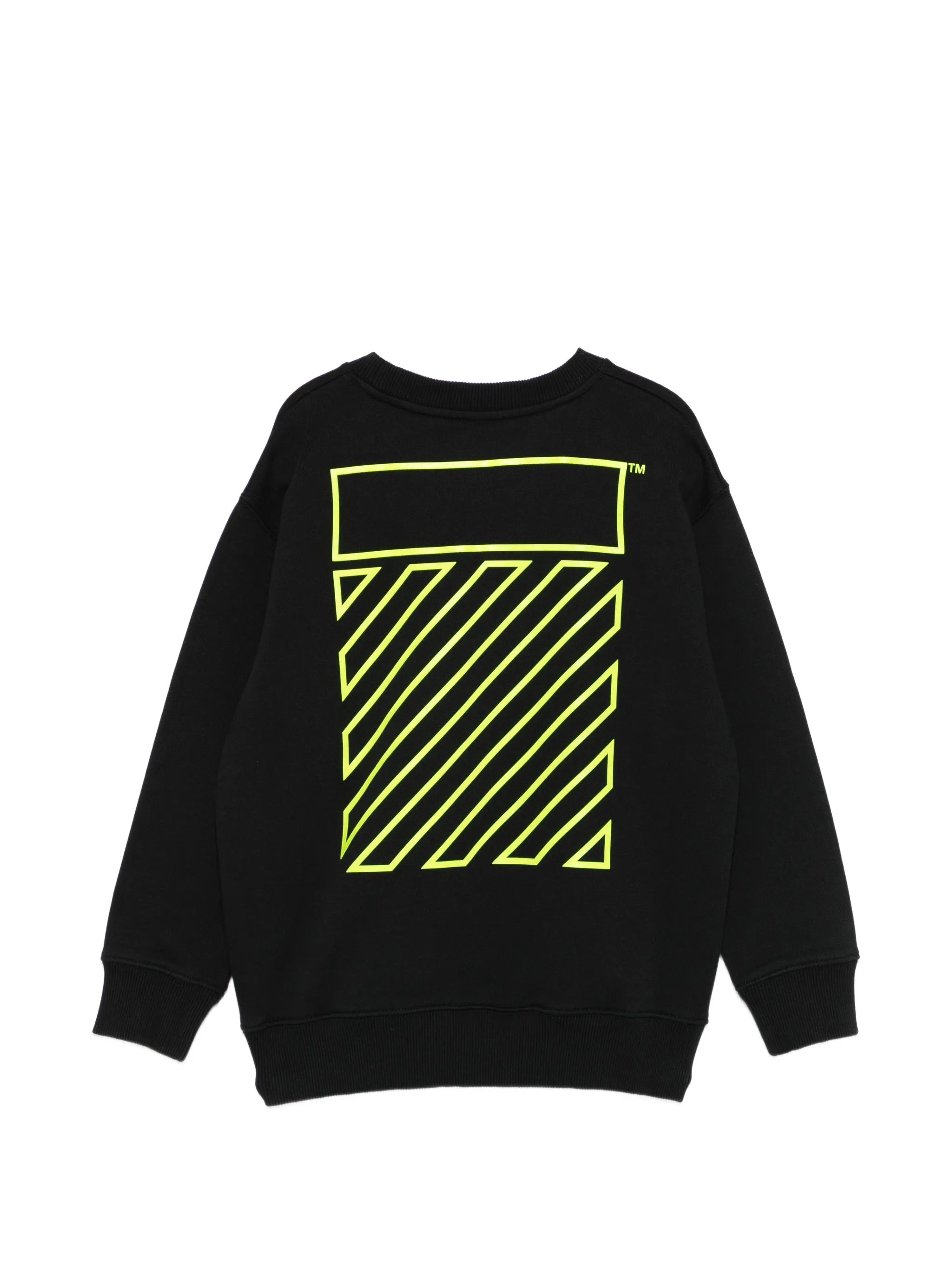 Off Diag Crewneck Black Felpa