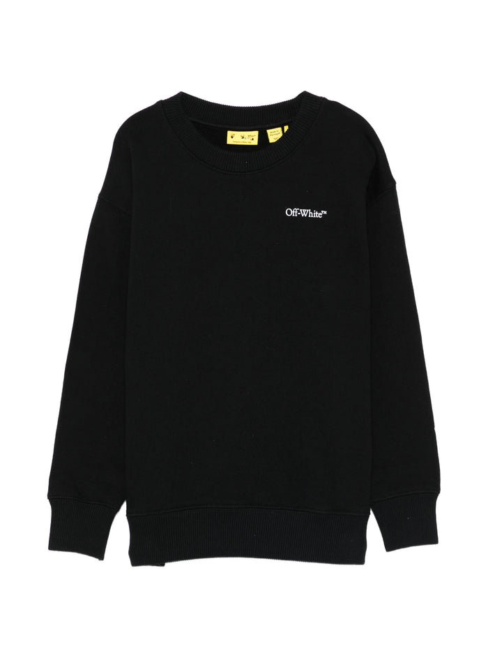 Scribble Diag Crewneck Black Felpa