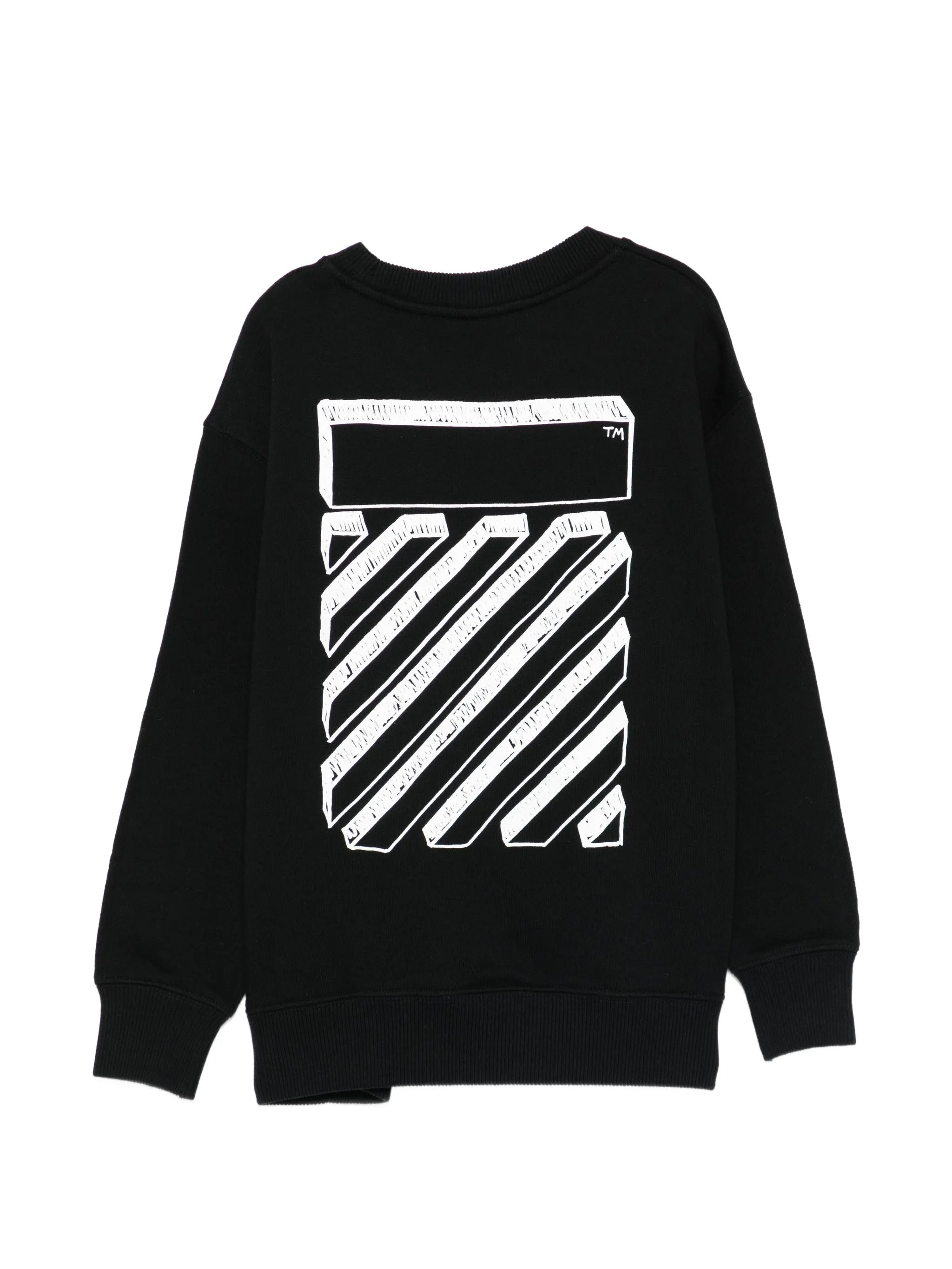 Scribble Diag Crewneck Black Felpa