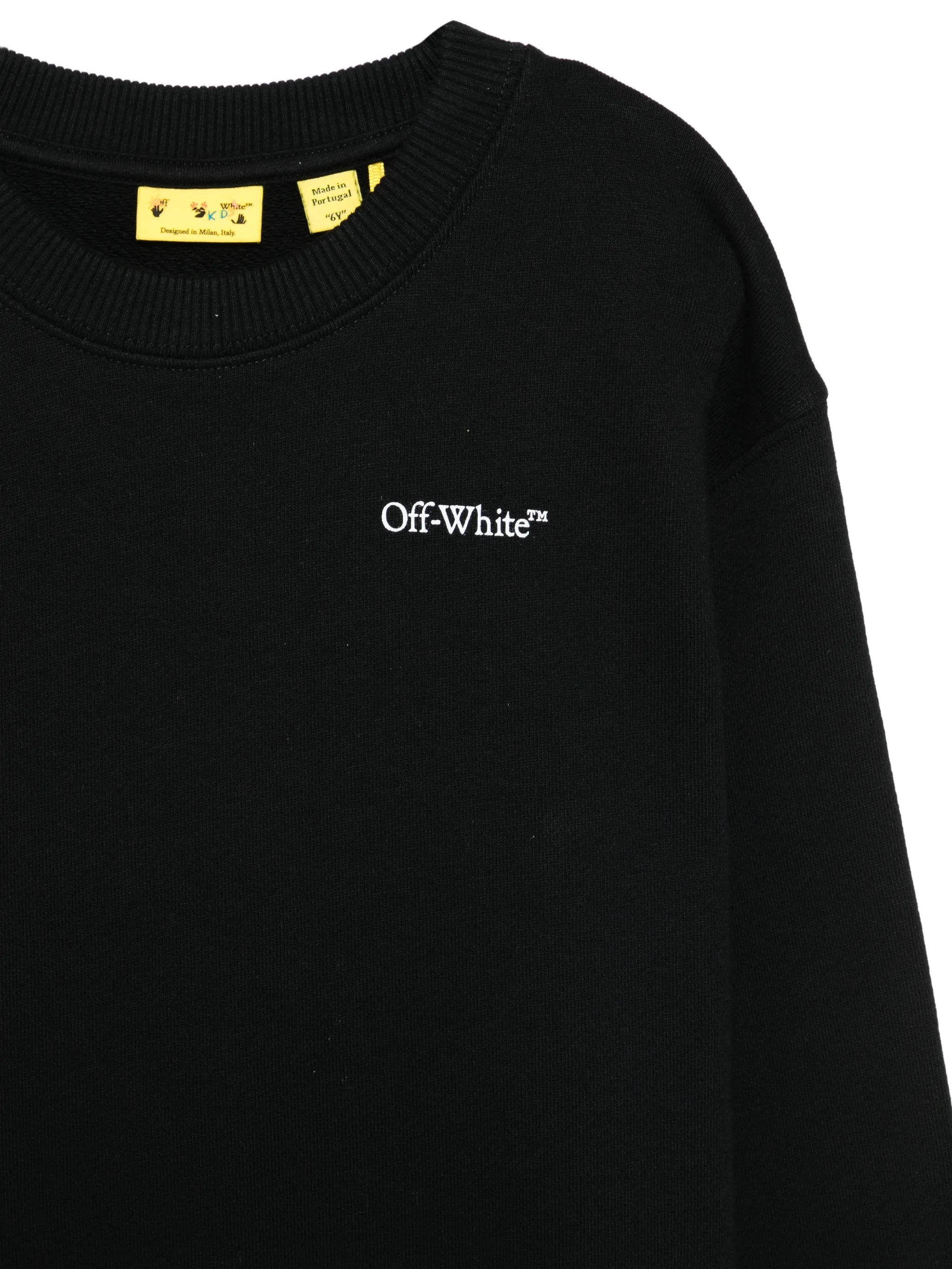 Scribble Diag Crewneck Black Felpa