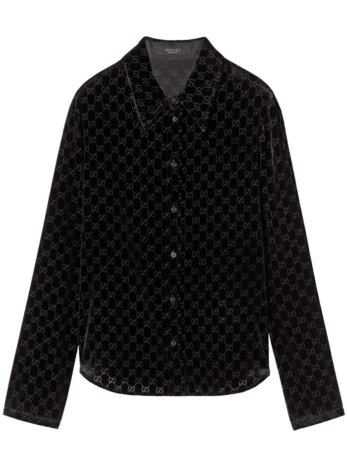 Cropped Shirt Black Camicia