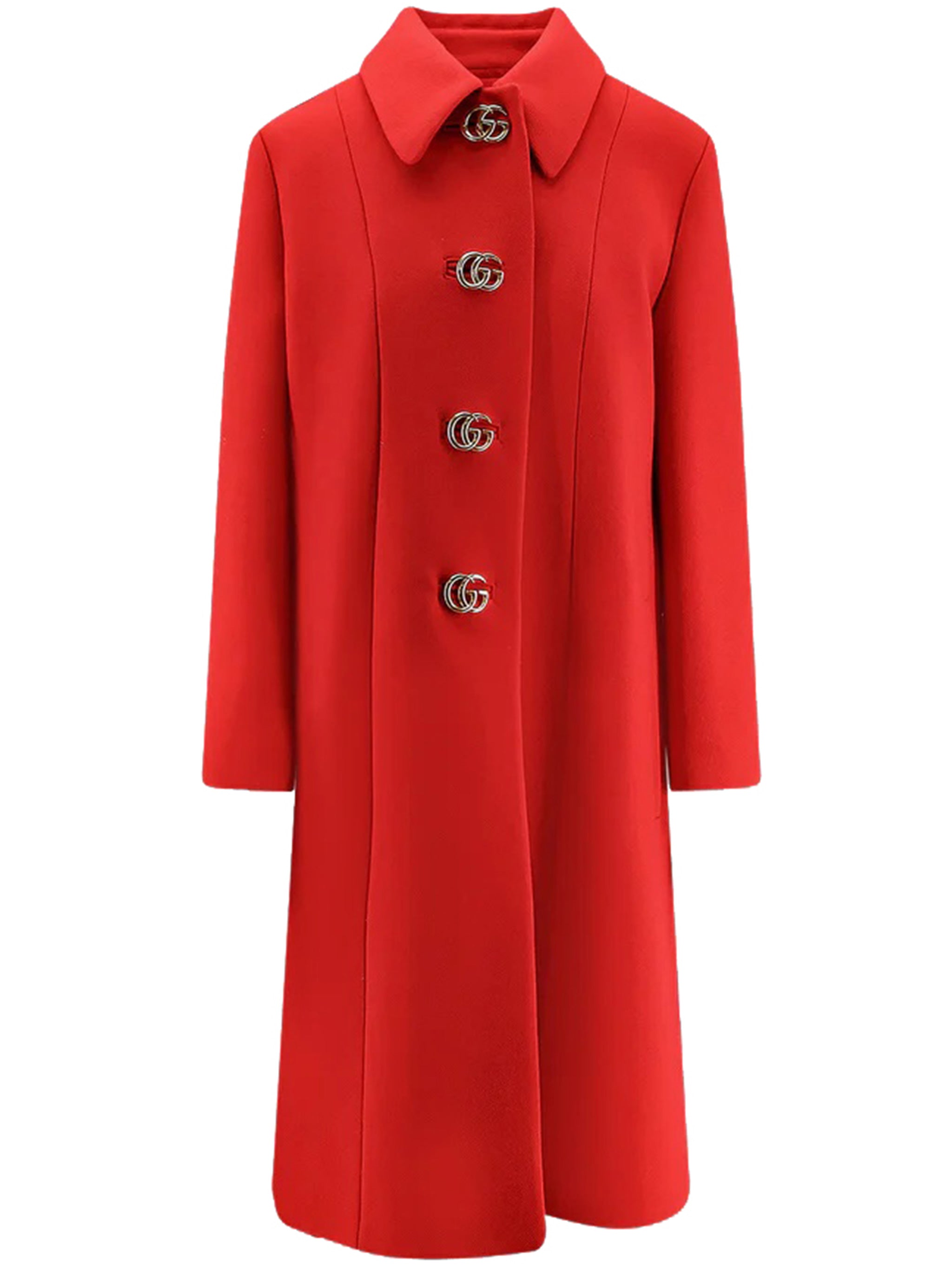 Wool Coat Bordeaxu/ivory Cappotto