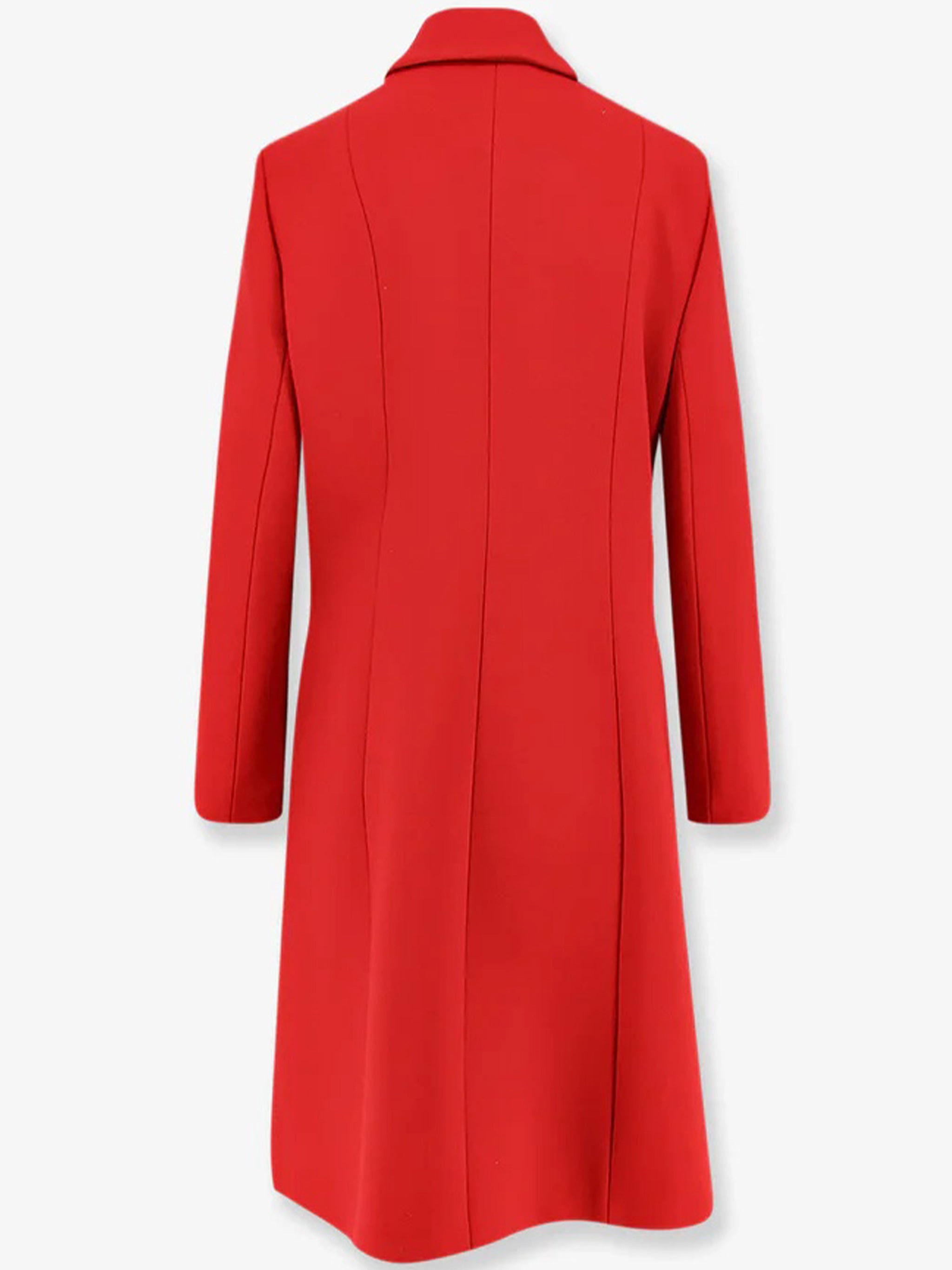 Wool Coat Bordeaxu/ivory Cappotto