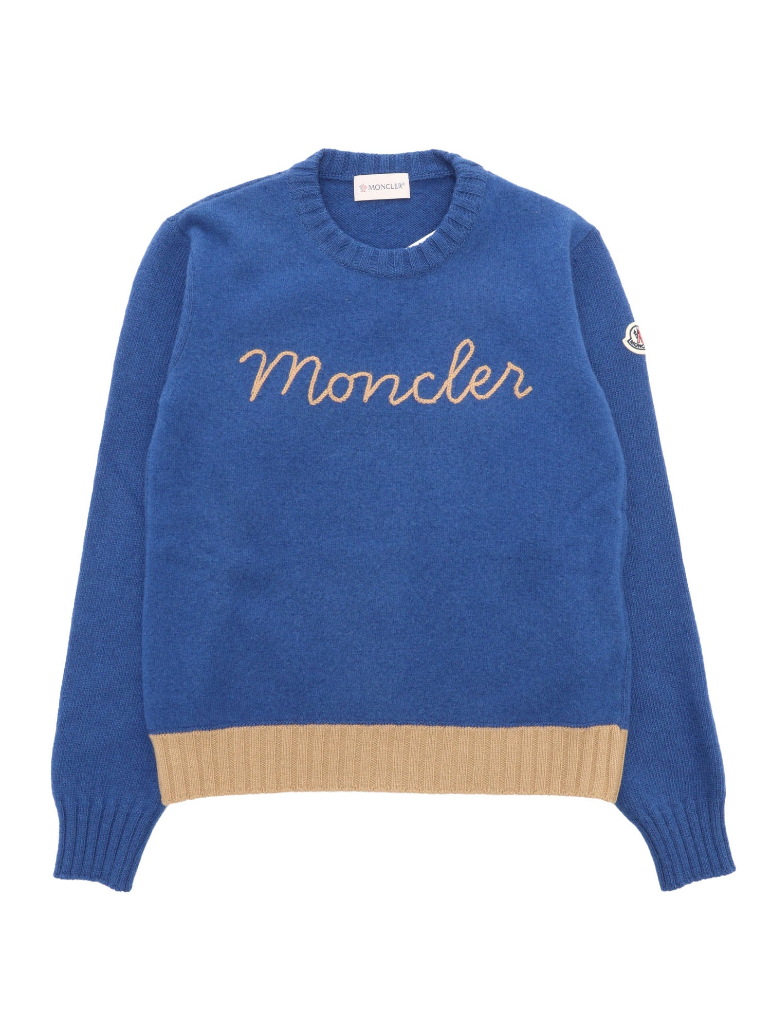 CREW NECK Blue Virgin Wool Crewneck